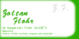 zoltan flohr business card